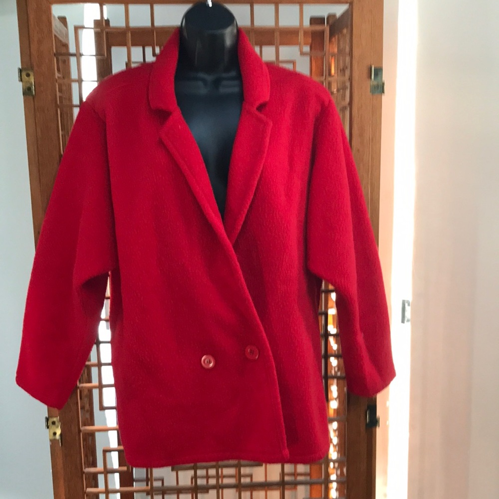 Bait polyester, red jacket with 2 button size L.